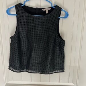 Black tank top, zip up back